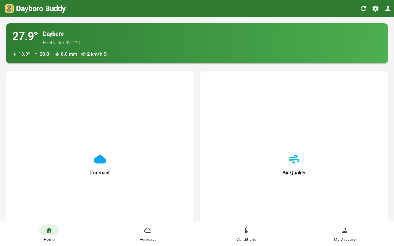 Dayboro Buddy, Progressive Web App