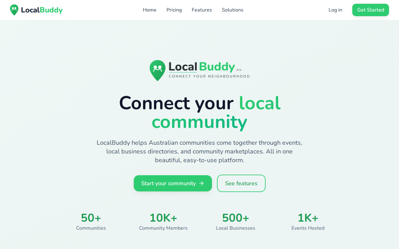 LocalBuddy, Australian Community Platform