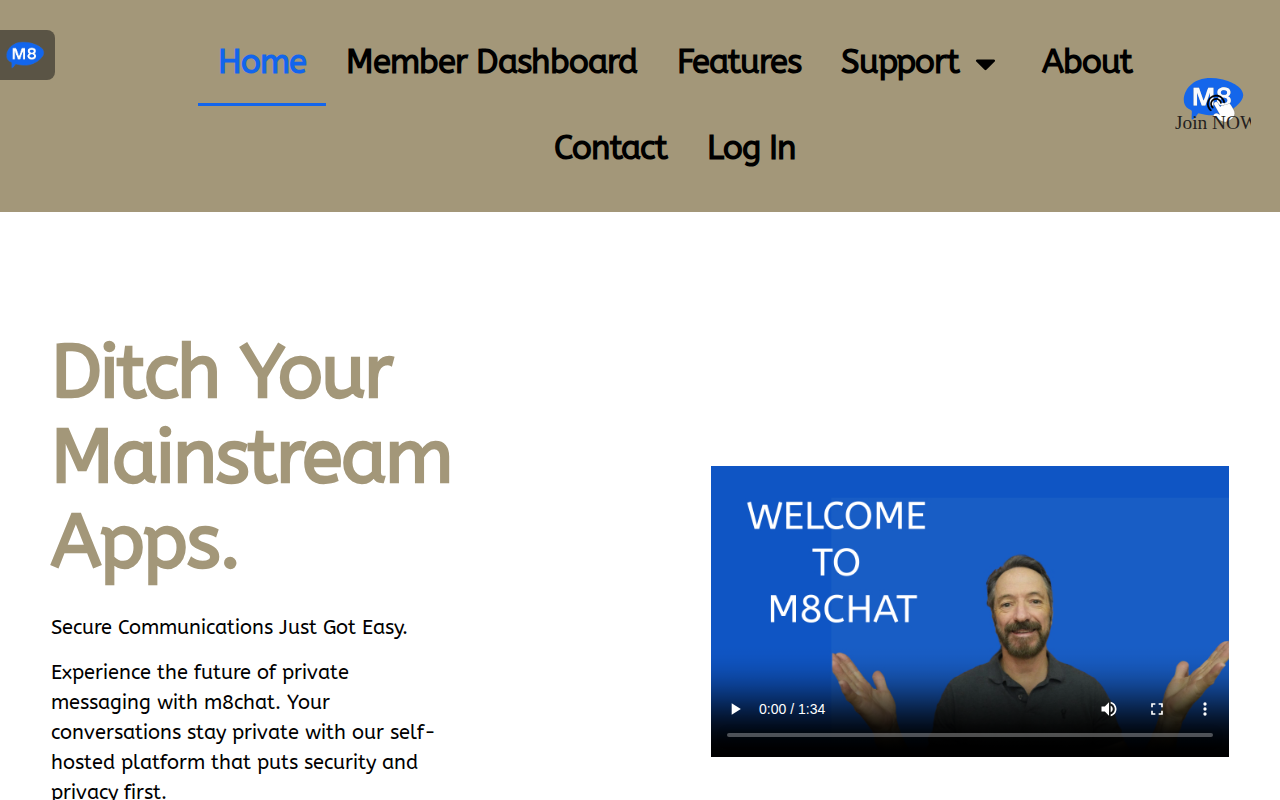 M8Chat, Secure Communications Platform